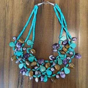 Statement Necklace. Multi Pearl, Stone and Bead.